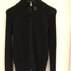 Black casual cardigan